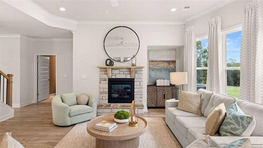 Furnished interior view inside a new home in Heritage Pointe, Senoia (Image 36).