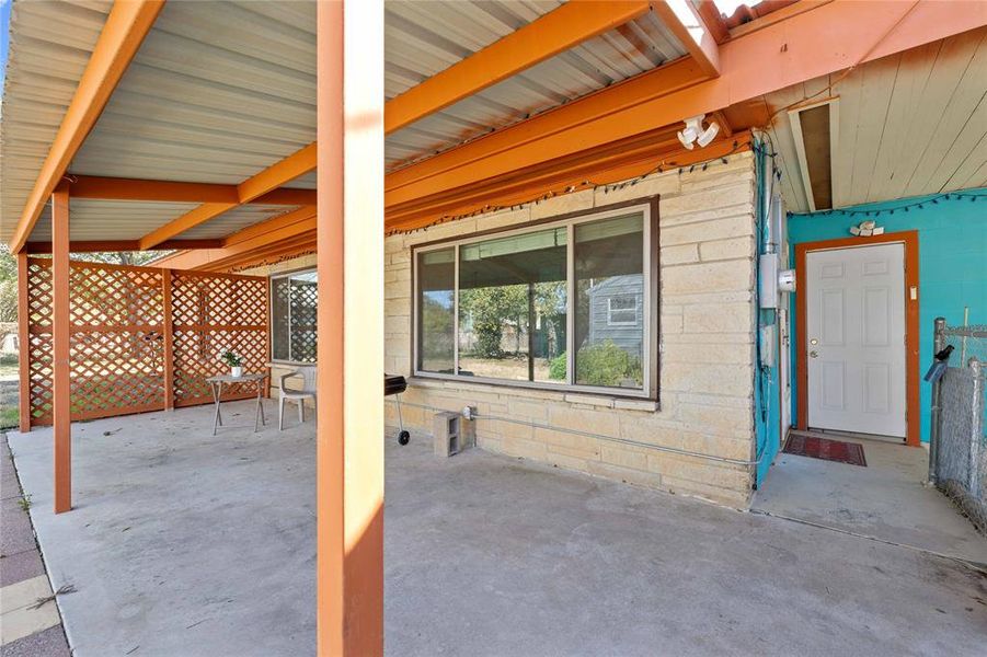 Exterior details and patio area of a home in , Brownwood (Image 22).
