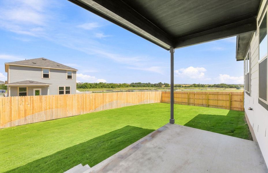 Exterior details and patio area of a home in Sonterra, Jarrell (Image 3).