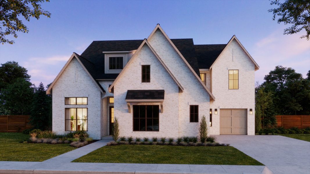 Representative exterior photo of a completed home built from the Hudson II by Southgate Homes in Windsong Ranch 71' Series, Prosper, TX (Image 5).