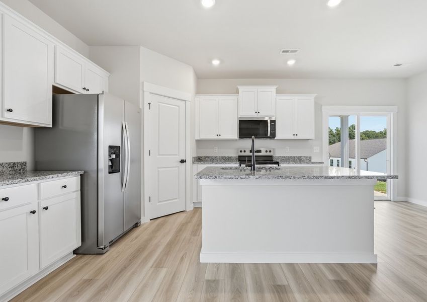 Each kitchen comes with stainless steel appliances