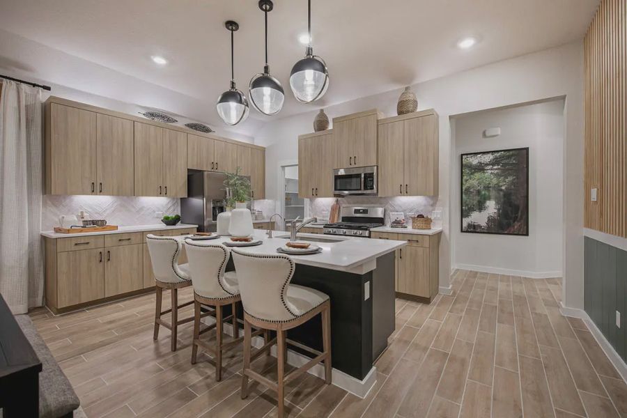 Furnished interior view inside a new home in Stream Waters, Buda (Image 22).