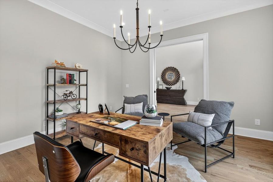 Furnished interior view inside a new home in , Newnan (Image 57).
