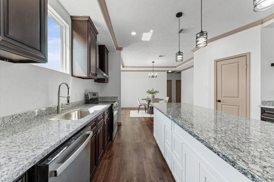 Furnished interior view inside a new home in , Huffman (Image 16).