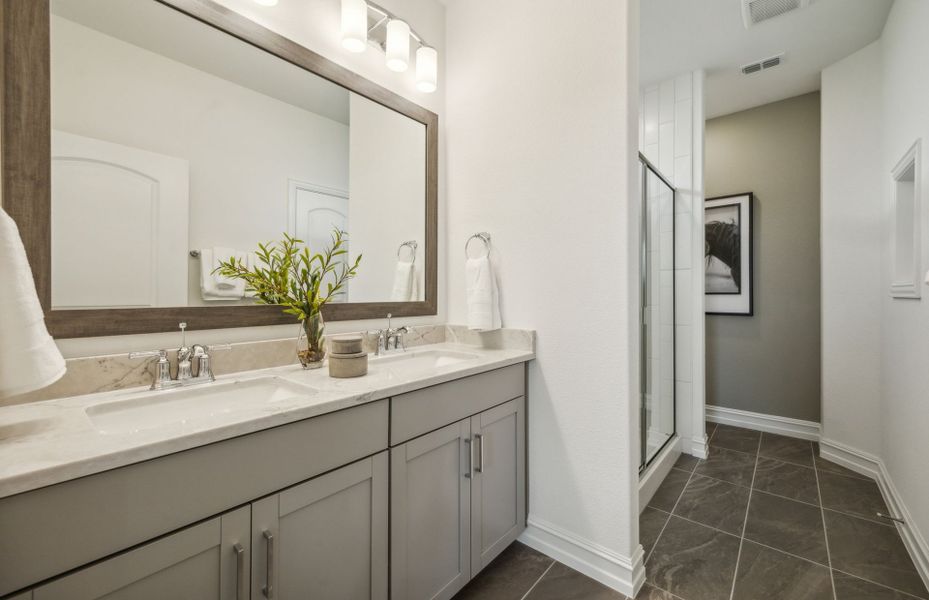 Owner's bath with double vanity