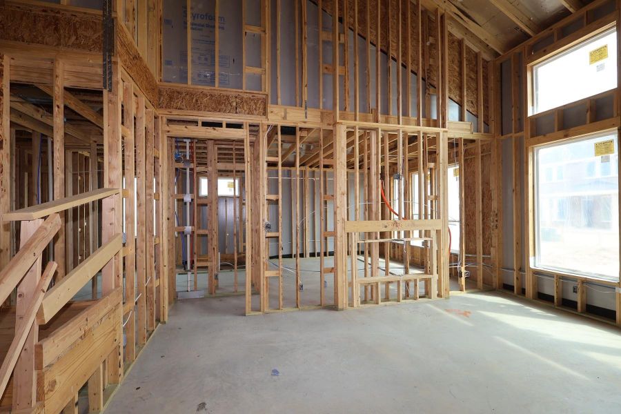 In-progress construction of a new home in Dunham Pointe, Cypress, TX (Image 13).