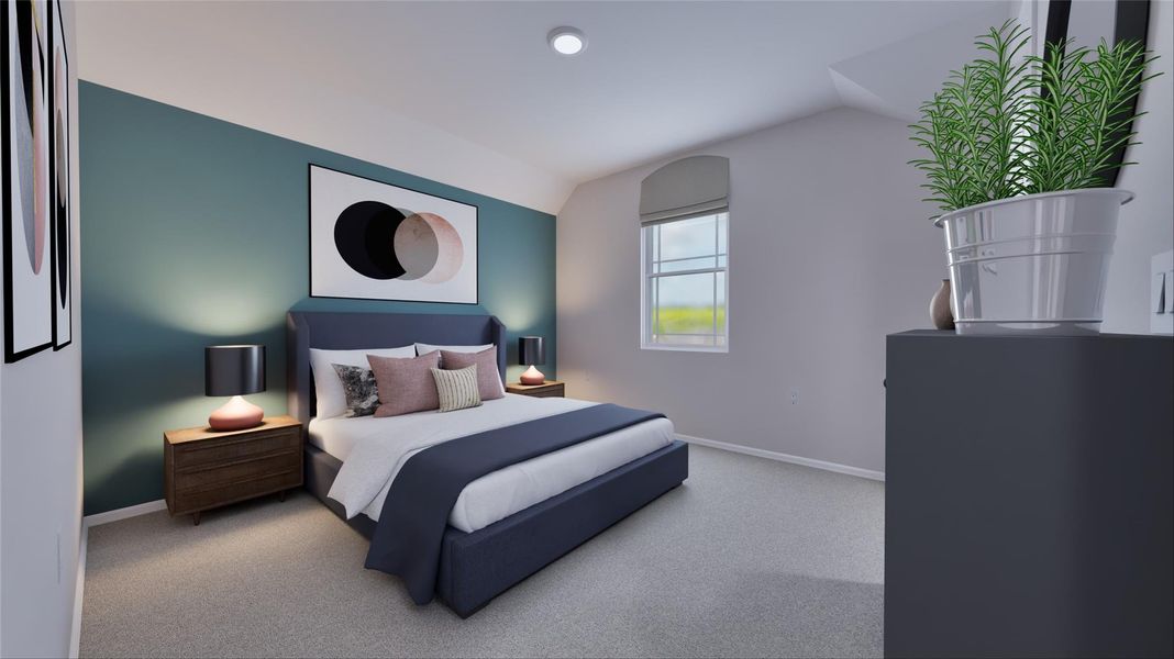 Furnished interior view inside a new home in Bridgeland, Cypress (Image 16).