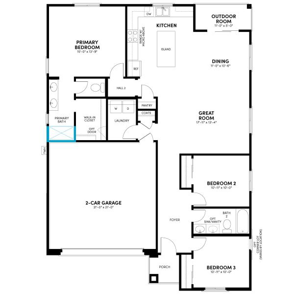 Floor 1: Optional Shower