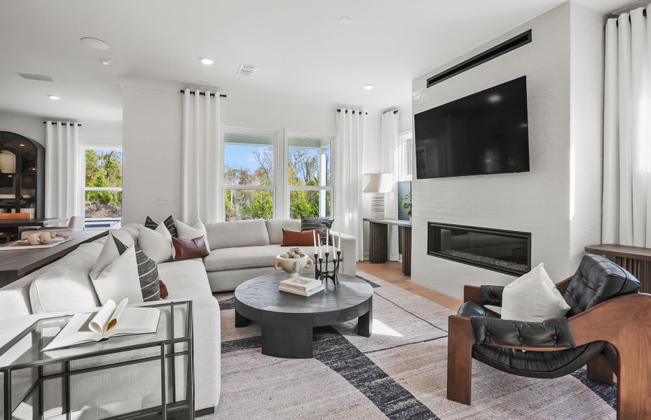 Representative furnished interior of a home built from the Leyton by Pulte Homes in Elmbrook, Matthews (Image 18).