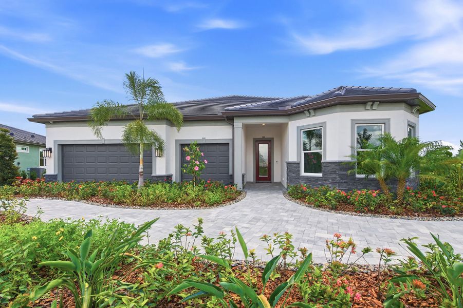 Representative exterior photo of a completed home built from the Renown by Del Webb in Explore North River Ranch, Parrish, FL (Image 24). Representative exterior photo of a completed home built from the Renown by Del Webb in Explore North River Ranch, Parrish, FL (Image 24).