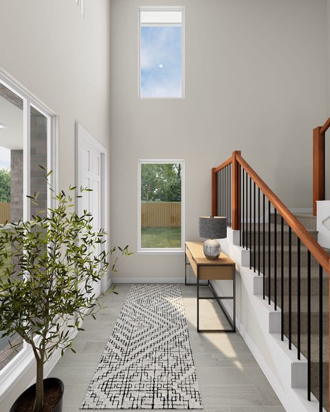 Representative furnished interior of a home built from the Veranda by Tri Pointe Homes in Lariat, Liberty Hill (Image 7).