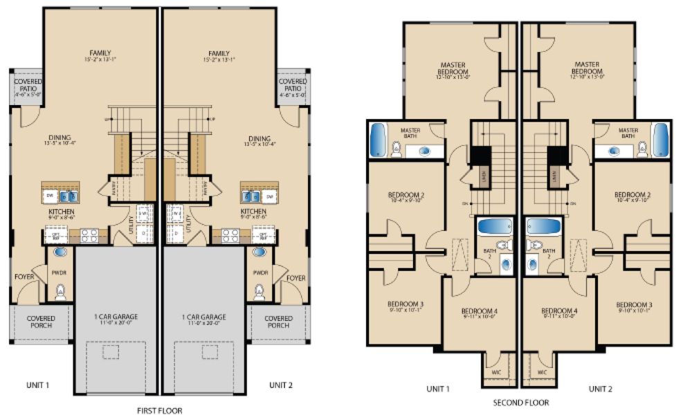 2D floor plan layout for the Brazos by Pacesetter Homes in Saddle Creek Twinhomes, Georgetown, TX (Image 5). 2D floor plan layout for the Brazos by Pacesetter Homes in Saddle Creek Twinhomes, Georgetown, TX (Image 5).
