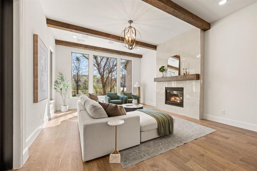 Furnished interior view inside a new home in , Keller (Image 11). Furnished interior view inside a new home in , Keller (Image 11).