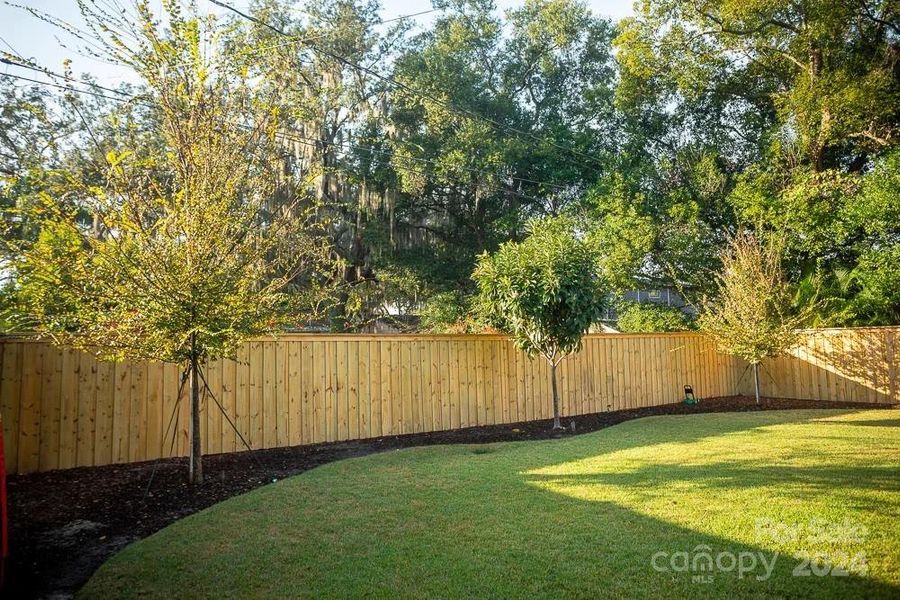 Fenced rear yard - photo representative only