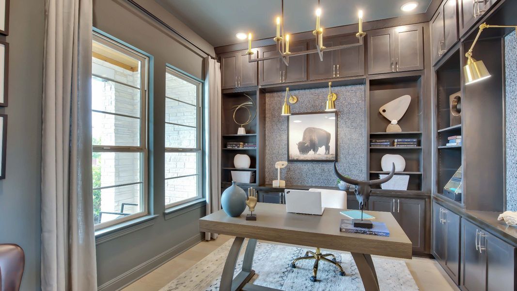 Furnished interior view inside a new home in Oaks at San Gabriel, Georgetown (Image 18). Furnished interior view inside a new home in Oaks at San Gabriel, Georgetown (Image 18).