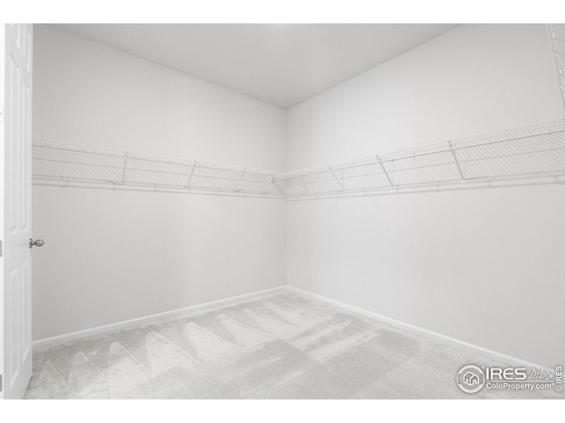Main Level oversized primary closet.