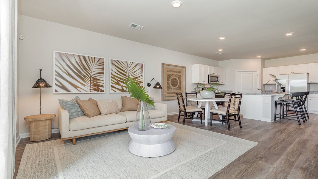 Furnished interior view inside a new home in Rich Square at Brunswick Plantation, Ash (Image 6).