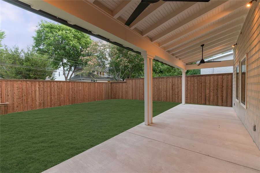 Exterior details and patio area of a home in , Dallas (Image 2). Exterior details and patio area of a home in , Dallas (Image 2).