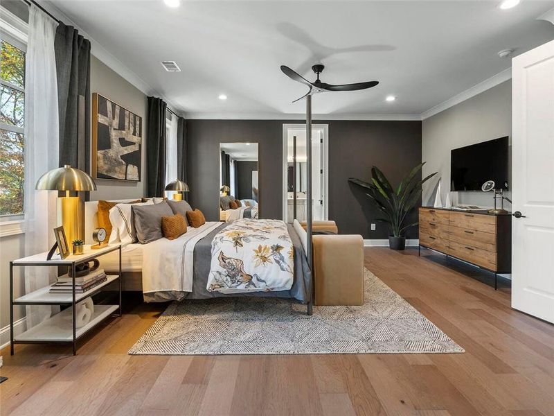Furnished interior view inside a new home in , Suwanee (Image 61).