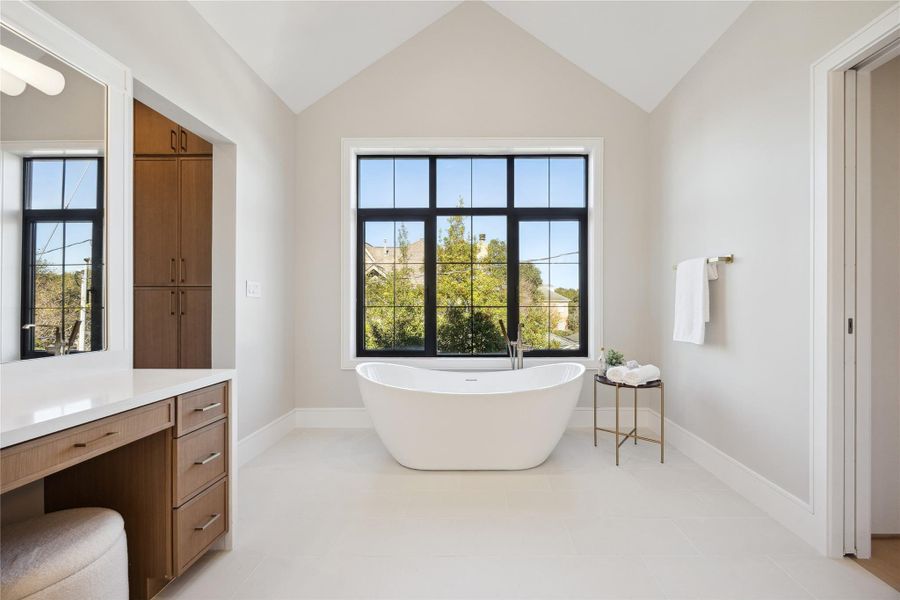 Furnished interior view inside a new home in , West University Place (Image 9).