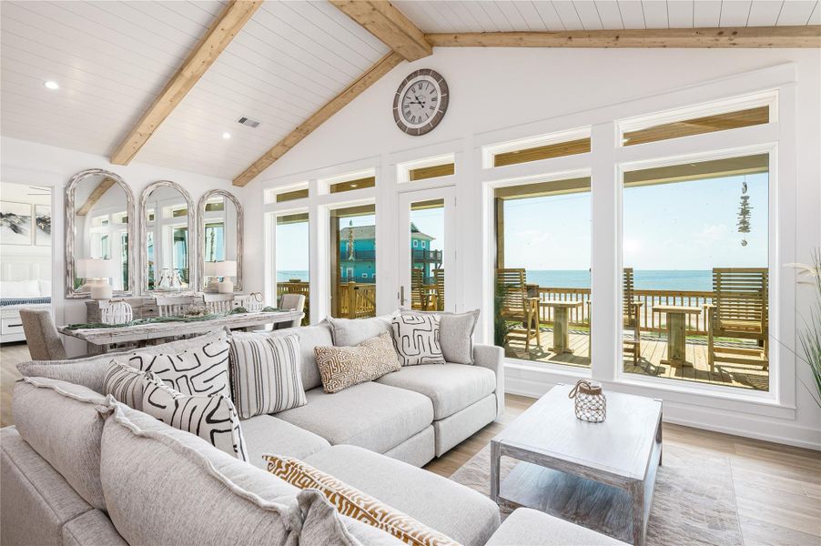 Furnished interior view inside a new home in , Bolivar Peninsula (Image 9).