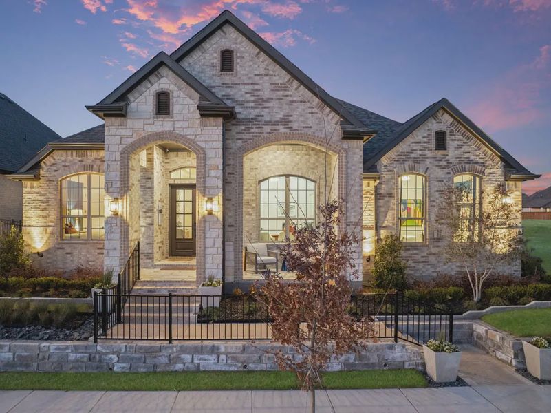 Front exterior of a new home in Karis, Crowley, TX, highlighting curb appeal (Image 14).