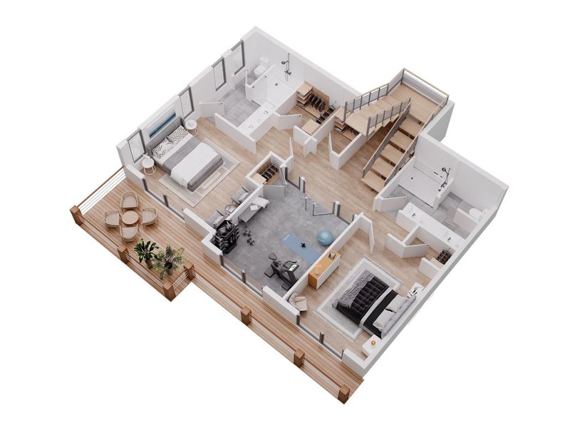 Lower Level 3D Floor Plan Lower Level 3D Floor Plan