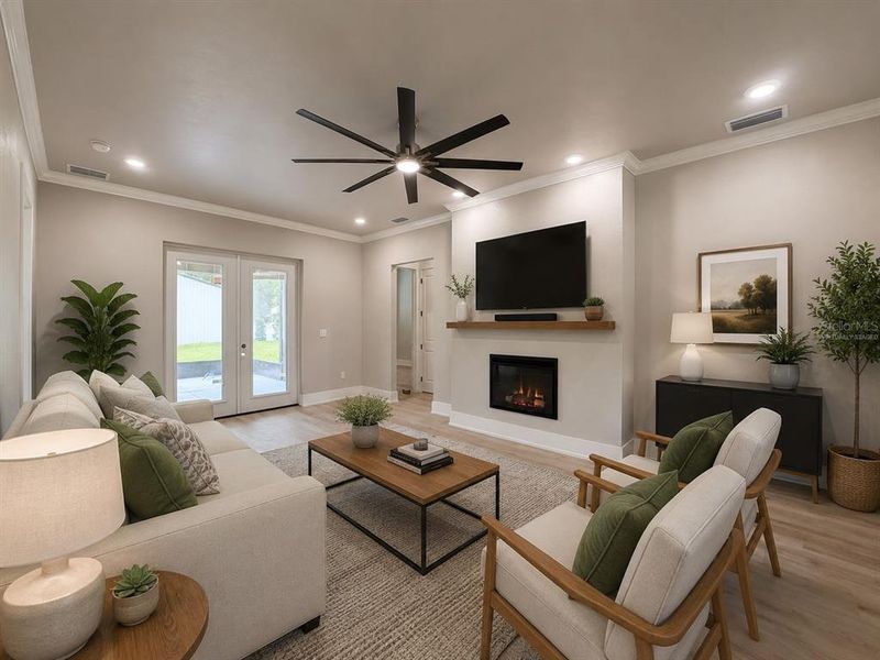 Furnished interior view inside a new home in , Lakeland (Image 10). Furnished interior view inside a new home in , Lakeland (Image 10).