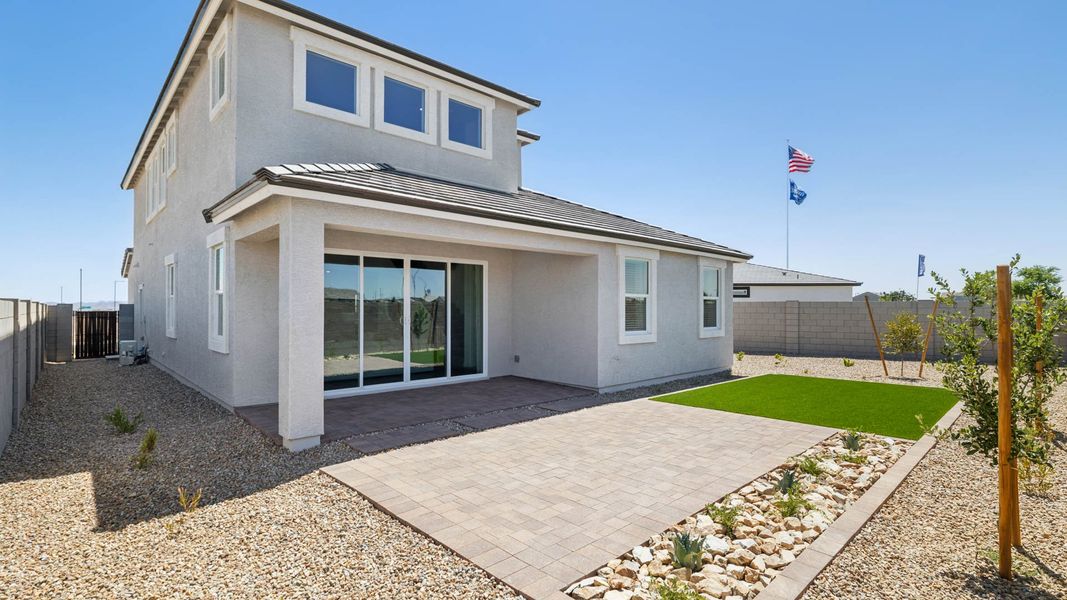 Representative exterior photo of a completed home built from the Stork by D.R. Horton in Apache Farms, Buckeye, AZ (Image 21).