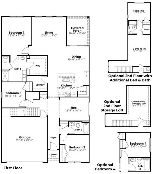 2D floor plan layout for the DOVER by D.R. Horton in Ferry Grove, Lexington, SC (Image 3). 2D floor plan layout for the DOVER by D.R. Horton in Ferry Grove, Lexington, SC (Image 3).