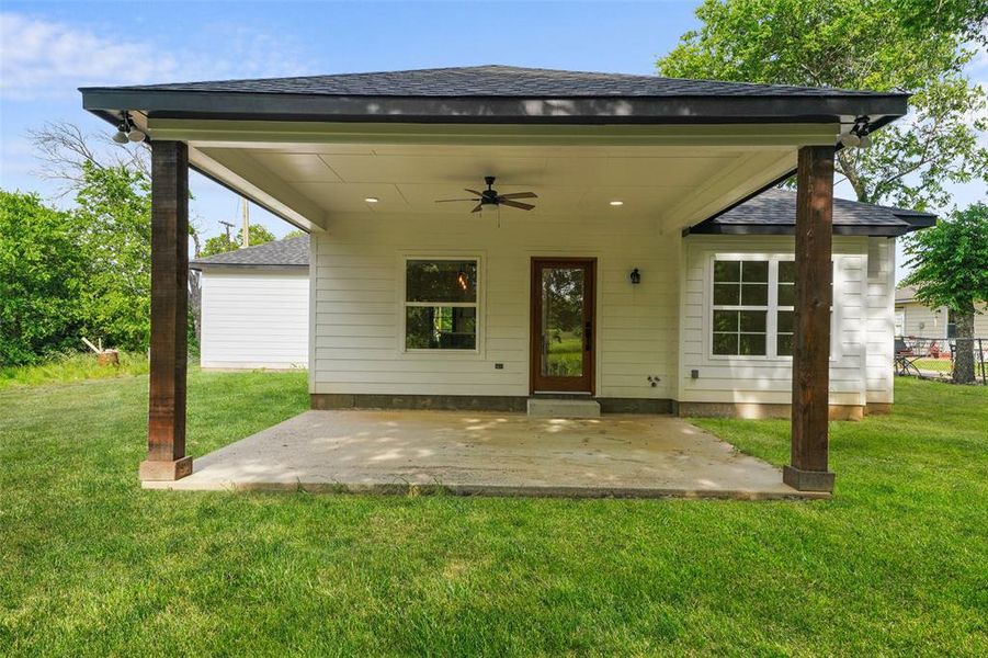 Exterior details and patio area of a home in , Milford (Image 3).