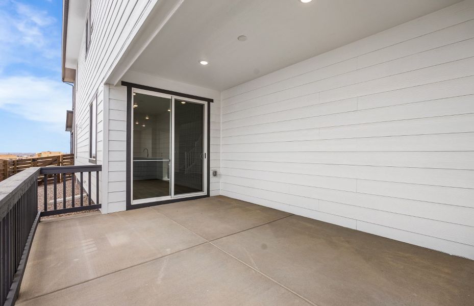 Exterior details and patio area of a home in Barefoot Village, Firestone (Image 26). Exterior details and patio area of a home in Barefoot Village, Firestone (Image 26).