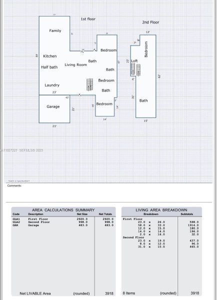 2D floor plan layout of this home in , Biscayne Park, FL (Image 4). 2D floor plan layout of this home in , Biscayne Park, FL (Image 4).