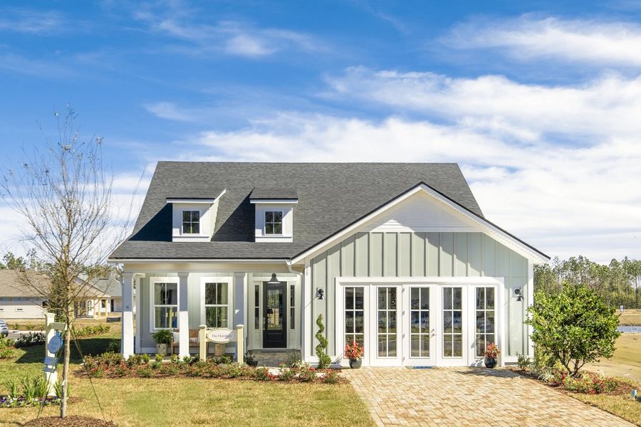 Representative exterior photo of a completed home built from the Hamilton by Riverside Homes in Amelia National Country Club, Fernandina Beach, FL (Image 23). Representative exterior photo of a completed home built from the Hamilton by Riverside Homes in Amelia National Country Club, Fernandina Beach, FL (Image 23).