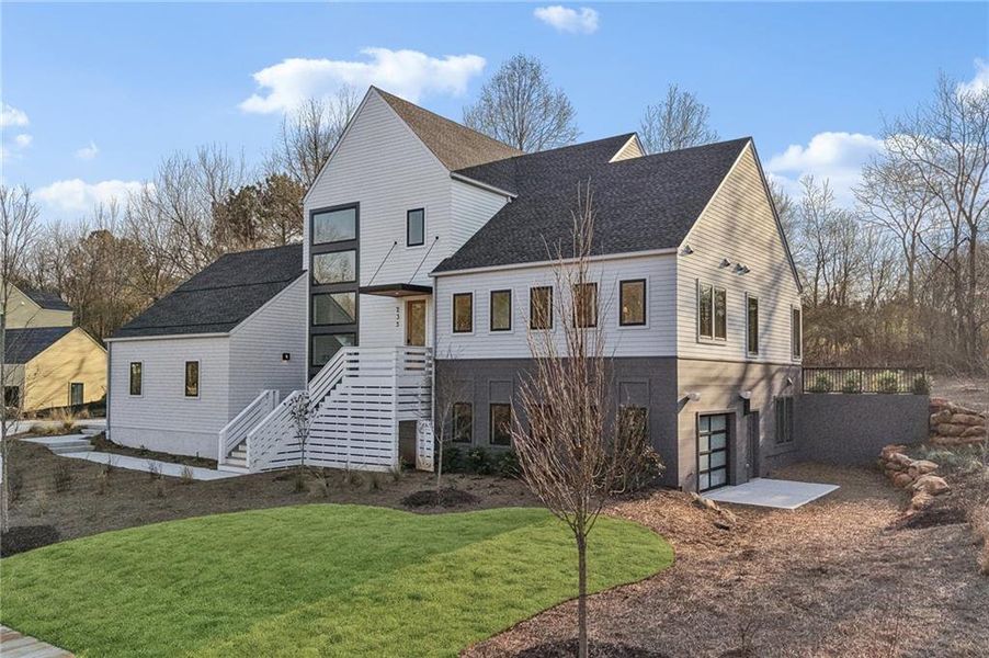 Front exterior of a new home in , Roswell, GA, highlighting curb appeal (Image 33).