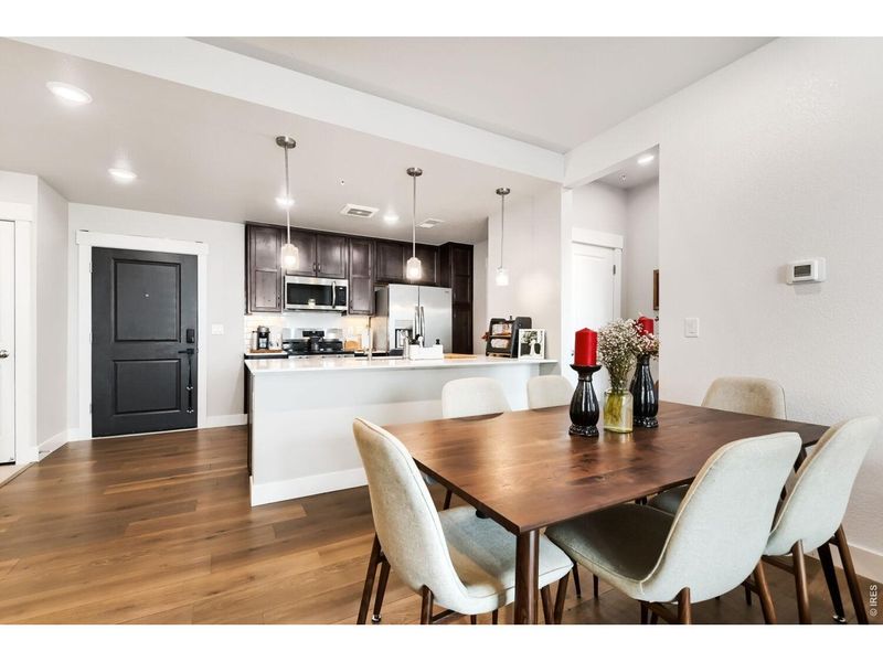 Furnished interior view inside a new home in Highlands at Fox Hill - The Flats, Longmont (Image 15).