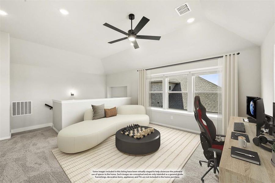 Furnished interior view inside a new home in The Retreat at North Grove 60, Waxahachie (Image 13).