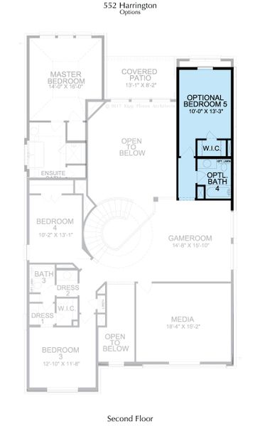 2D floor plan layout for the The Harrington by Landon Homes in Impression 55s, Frisco, TX (Image 20). 2D floor plan layout for the The Harrington by Landon Homes in Impression 55s, Frisco, TX (Image 20).