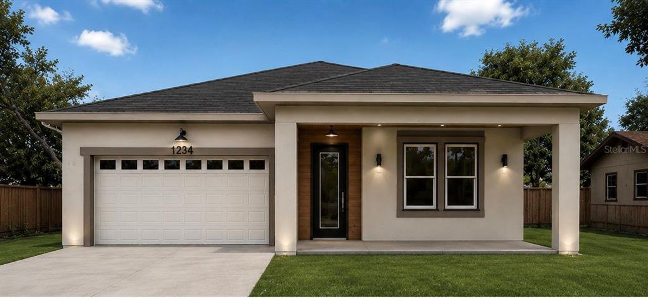 Front exterior of a new home in , Spring Hill, FL, highlighting curb appeal (Image 1). Front exterior of a new home in , Spring Hill, FL, highlighting curb appeal (Image 1).