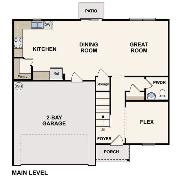2D floor plan layout of this home in The Ridge at Twin Rivers, Covington, GA (Image 3). 2D floor plan layout of this home in The Ridge at Twin Rivers, Covington, GA (Image 3).