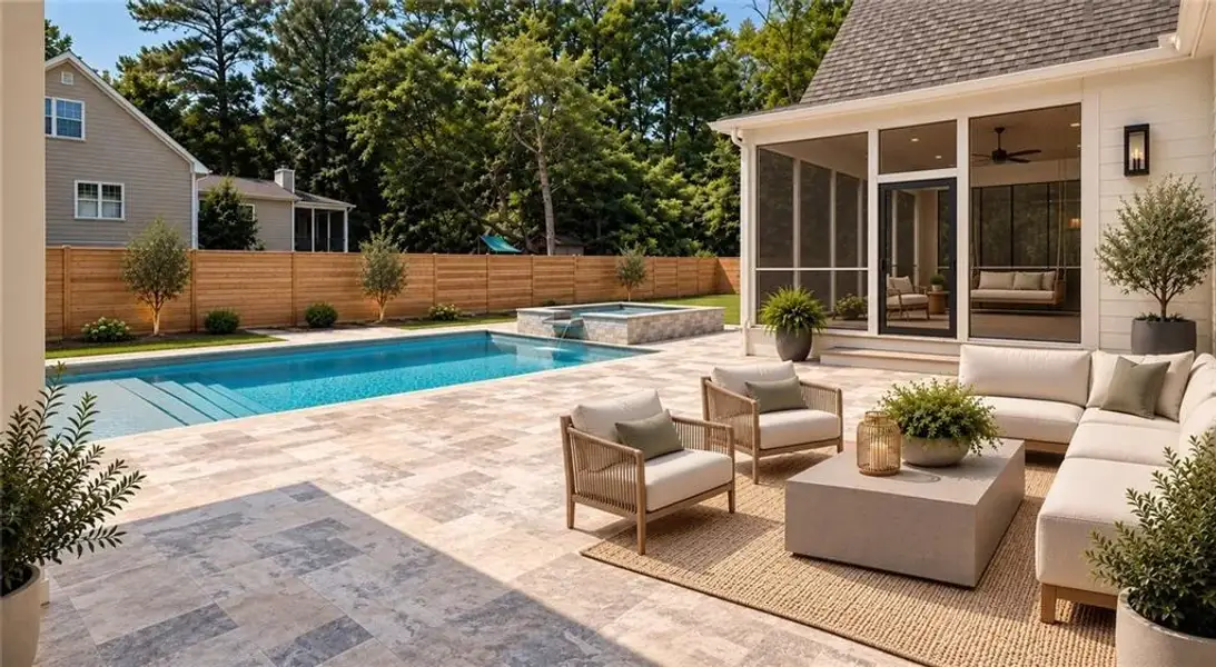 Exterior details and patio area of a home in , Atlanta (Image 4).