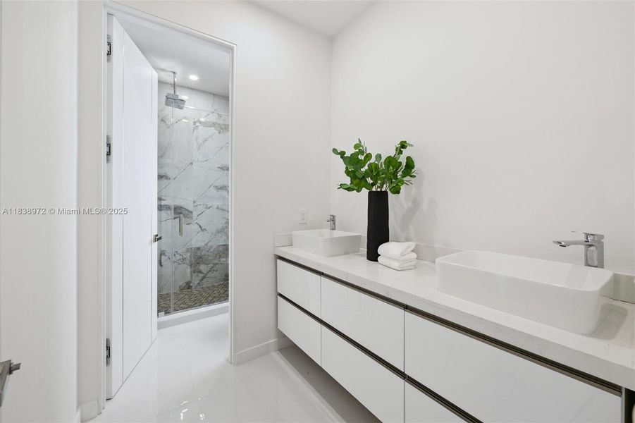 Furnished interior view inside a new home in , Miami (Image 16).