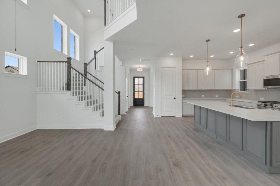 Furnished interior view inside a new home in Pomona - Grove Row Collection, Manvel (Image 7).