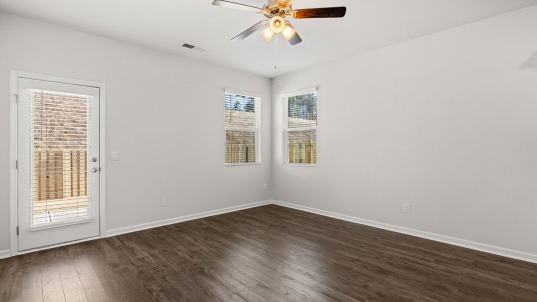 Representative unfurnished interior of a home built from the Sullivan by D.R. Horton in Bellemeade Landing, Augusta (Image 14). Representative unfurnished interior of a home built from the Sullivan by D.R. Horton in Bellemeade Landing, Augusta (Image 14).
