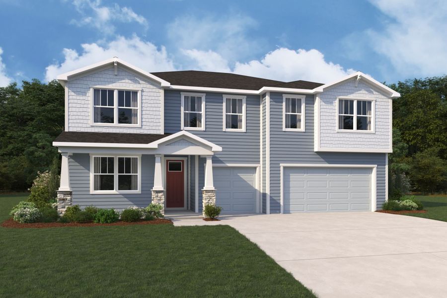 Representative exterior photo of a completed home built from the Clarendon by Mattamy Homes in RiverTown, St. Johns, FL (Image 2). Representative exterior photo of a completed home built from the Clarendon by Mattamy Homes in RiverTown, St. Johns, FL (Image 2).