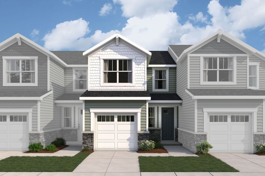 Representative exterior photo of a completed home built from the Hallie by Mattamy Homes in Powell, Angier, NC (Image 8). Representative exterior photo of a completed home built from the Hallie by Mattamy Homes in Powell, Angier, NC (Image 8).