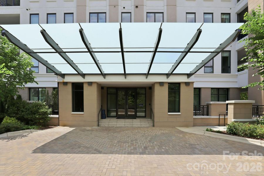 Exterior details and patio area of a home in The Regent at Eastover, Charlotte (Image 23).