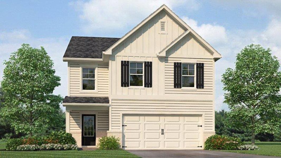 Representative exterior photo of a completed home built from the Harbor by D.R. Horton in Sheffield Highlands, Dallas, GA (Image 20). Representative exterior photo of a completed home built from the Harbor by D.R. Horton in Sheffield Highlands, Dallas, GA (Image 20).