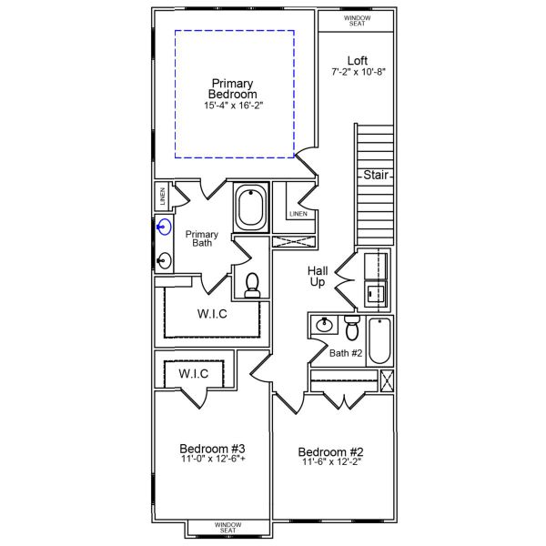 2D floor plan layout of this home in Sweetbrier, Durham, NC (Image 3).