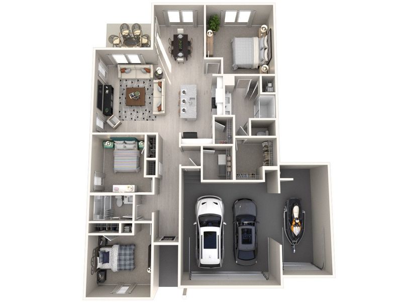 2D floor plan layout for the Chandler by Meritage Homes in Briarcreek - Bronze Series, Cane Ridge, TN (Image 4).